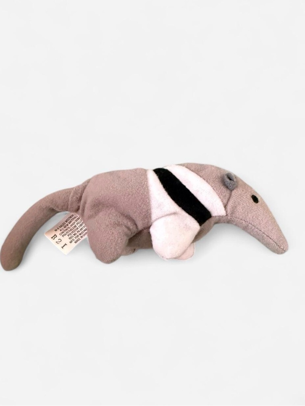 Ty Beanie Baby Ants the Anteater Gray Plush No Tags Collectible